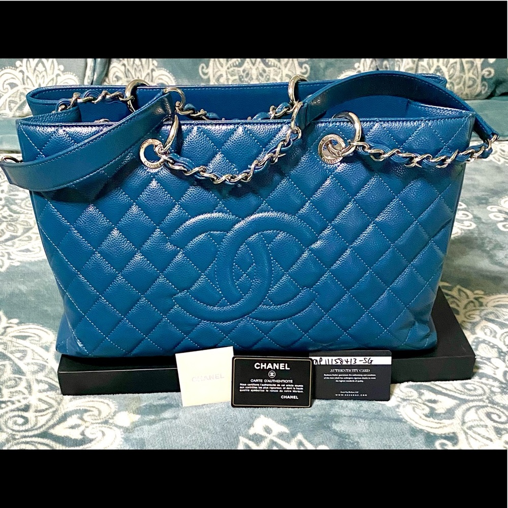 🌈Chanel XL GST Blue W/ Silver how’s work💎